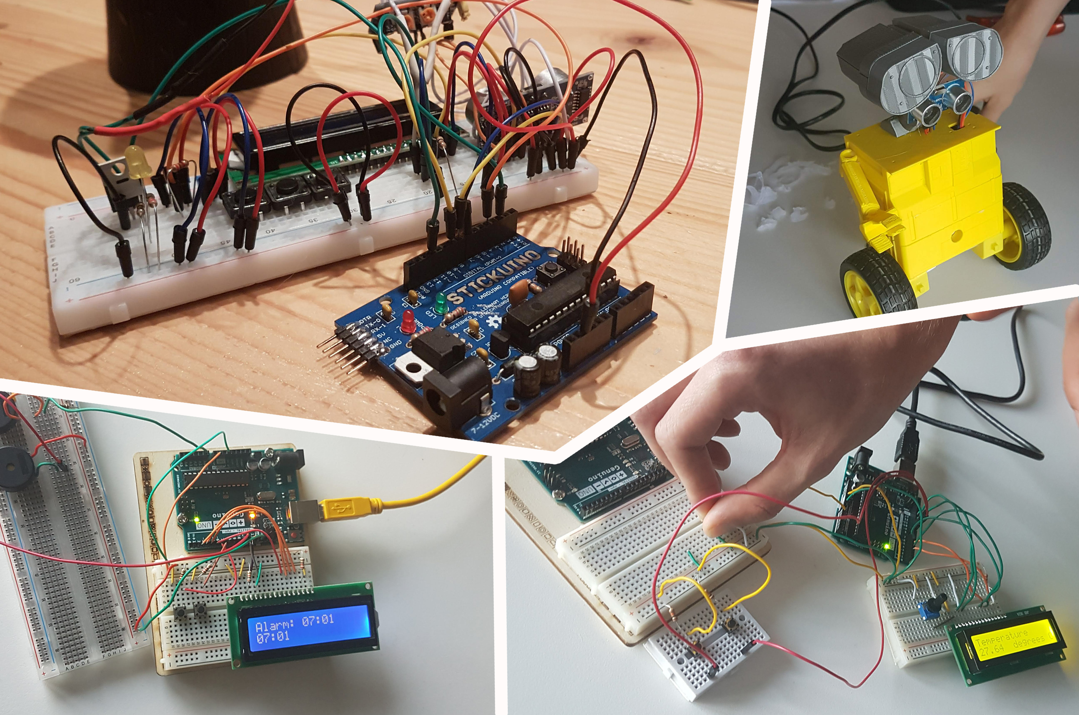 Arduino U-talent projects in the workshop