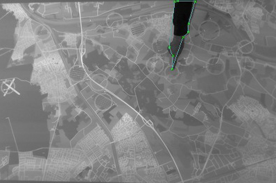 Hand detection result with beamer projection